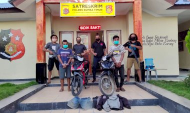 Ditengah-Pademi-Virus-Covid-19,-Unit-Buser-Polres-Sumba-Timur-Amankan-Pelaku-Curanmor