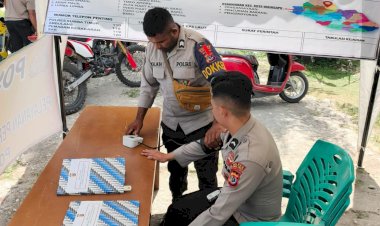 Jaga-Kesiapan-Anggota,-Satgas-Banops-Ops-Semana-Santa-Lakukan-Cek-Kesehatan-Personel