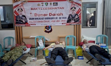 Polres-Sumba-Timur-Gelar-Donor-Darah-Sambut-Hari-Bhayangkara-ke-80