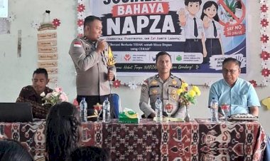 Bentengi-Pelajar-dari-Bahaya-Narkoba,-Polsek-Pandawai-Edukasi-Siswa-SMP-Negeri-1-Pandawai