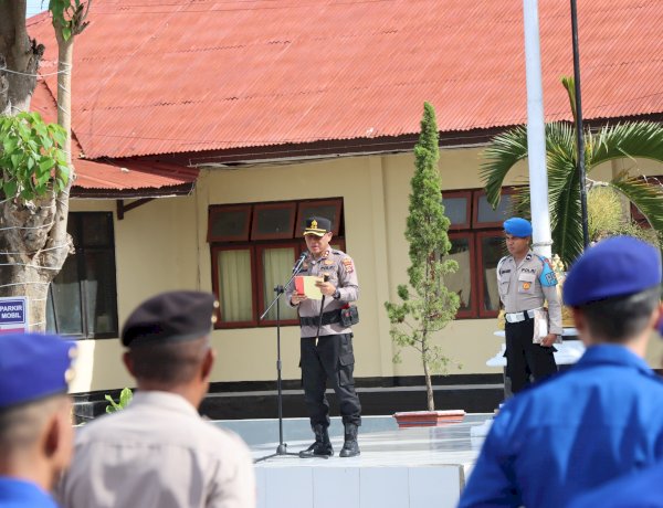 Kapolres Sumba Timur Pimpin Apel Gelar Pasukan Operasi Ketupat Turangga 2026