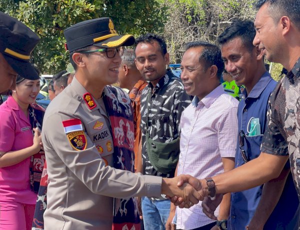 Kapolres Sumba Timur Kunjungi Tiga Polsek, Perkuat Sinergitas dan Kamtibmas