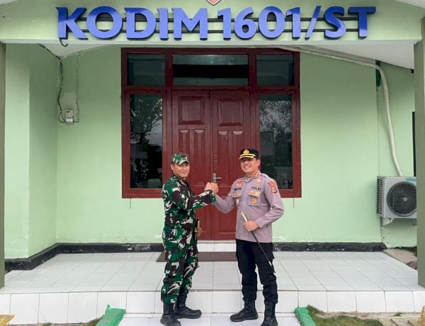 Perkuat Sinergi TNI-Polri, Kapolres Sumba Timur Silaturahmi ke Kodim 1601/Sumba Timur