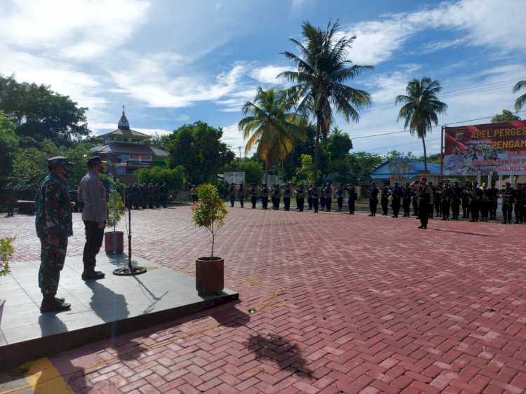 Pimpin Apel Gabungan TNI Polri, Kapolres Sumba Timur : Jaga Sinergitas TNI Polri
