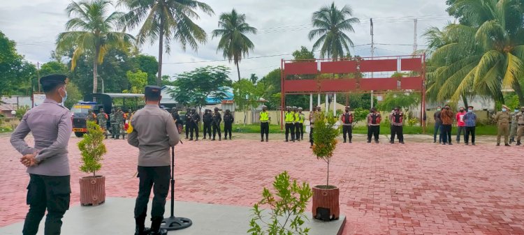 Kapolres Sumba Timur Pimpin Apel Kesiapan Pengawalan dan Pengamanan Vaksin Covid 19