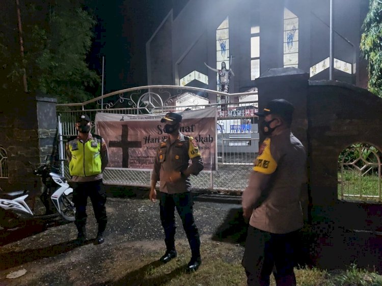 Pengamanan Ibadah Malam Paskah, Kapolres Turun Langsung Lakukan Pengecekan