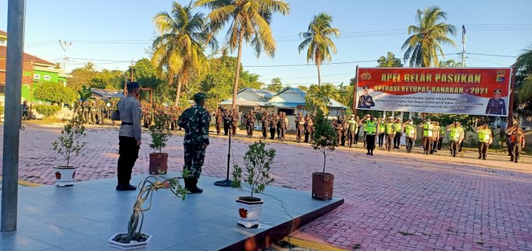 Polres dan Kodim Gelar Apel Bersama Pengaman Malam Takbir