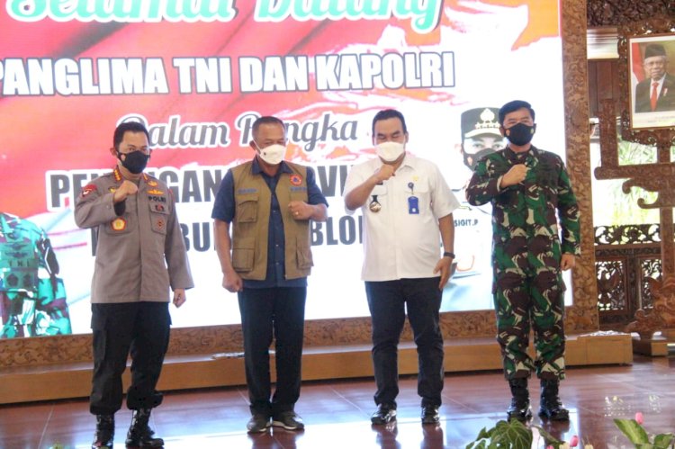 Panglima dan Kapolri Ingatkan Forkompimda Blora Waspadai Lonjakan Kasus Covid-19