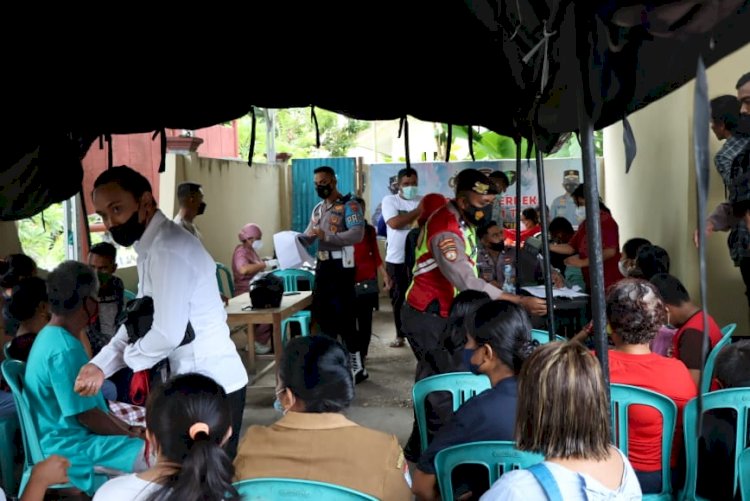 Dukung Program Herd Immunity, Polres Sumba Timur Buka Gerai Vaksi Presisi