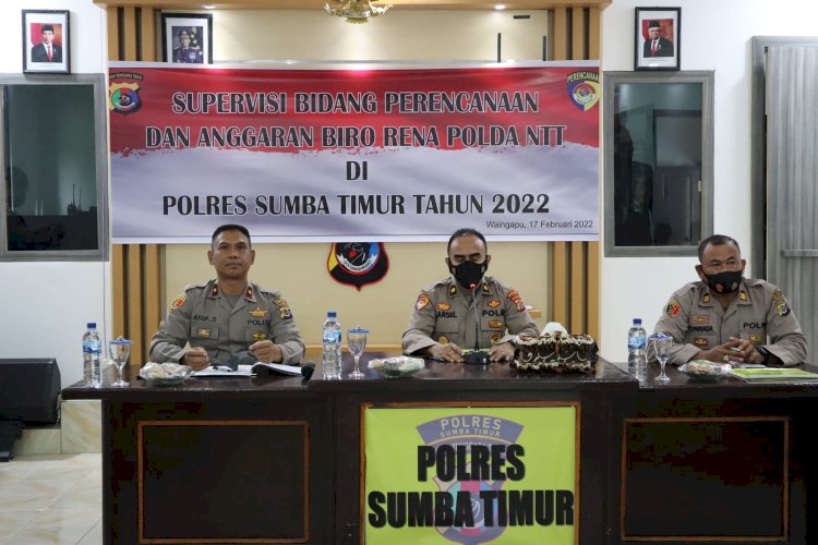 WAKAPOLRES SUMBA TIMUR DAN PJU, SAMBUT TIM SUPERVISI BIRO RENA POLDA NTT