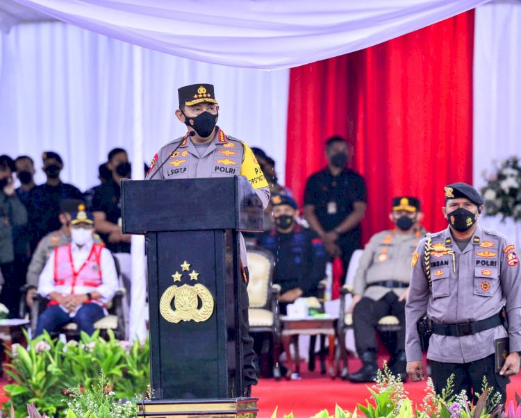 Giat Ops Apel Gelar Pasukan, Kapolri Tekankan Soal Strategi Antisipasi Kemacetan Hingga Vaksinasi Booster saat Mudik