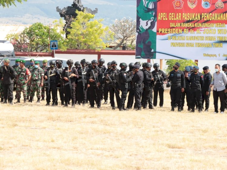 TNI-Polri Laksanakan Apel Gelar Pasukan dan Geladi Bersih Pengamanan Kunjungan Presiden