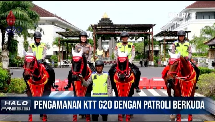 Pengamanan KTT G20, Polri Terjunkan Patroli Berkuda