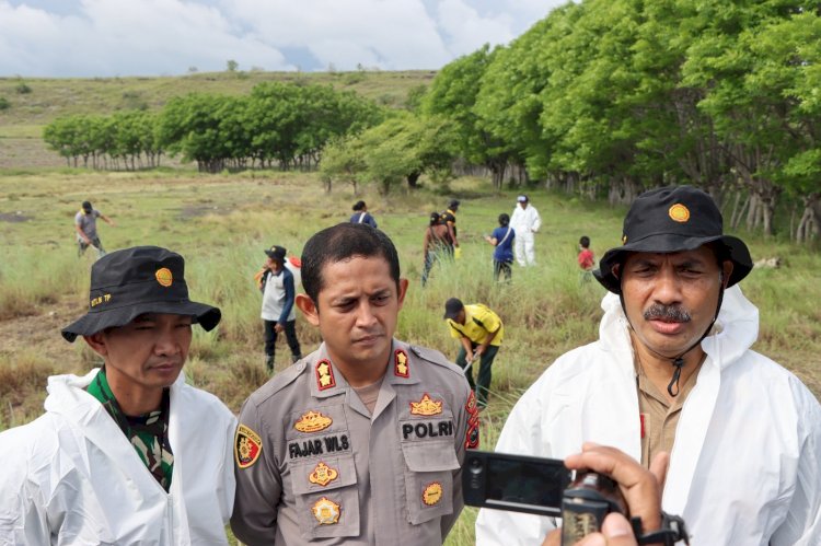 Kapolres Sumba Timur Hadiri Launcing Gerakan Serentak Pengendalian Hama Belalang Kembara