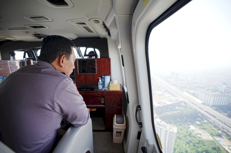 Kapolri Naik Heli Pantau Langsung Arus Mudik di Jalan Tol dan Arteri