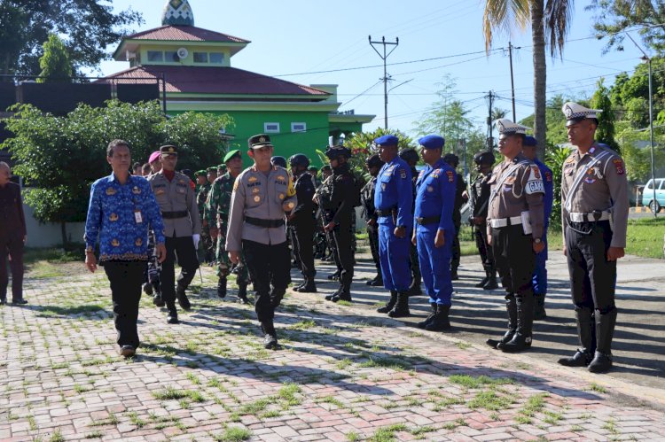 Polres Sumba Timur Gelar Apel Kesiapan Pengamanan Hari Raya Idul Fitri 1444 H.