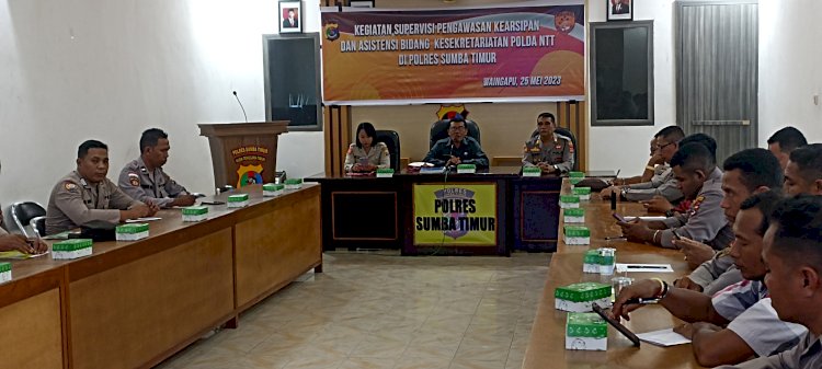 Supervisi Dan Asistensi Di Polres Sumba Timur, Kasetum Minta Anggota Jangan Berhenti Belajar.