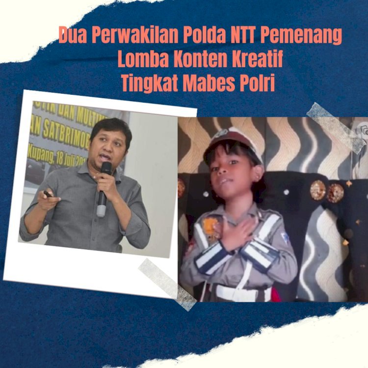 Perwakilan Polda NTT Raih Juara I Lomba Konten Kreatif Tingkat Mabes Polri.