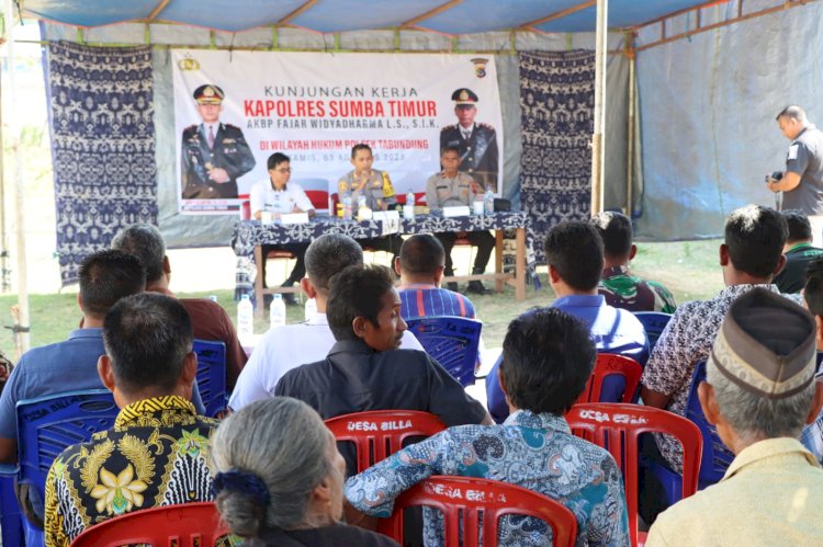 Kunker Ke Polsek Tabundung, Kapolres Sumba Timur Lakukan Beberapa Agenda Kegiatan