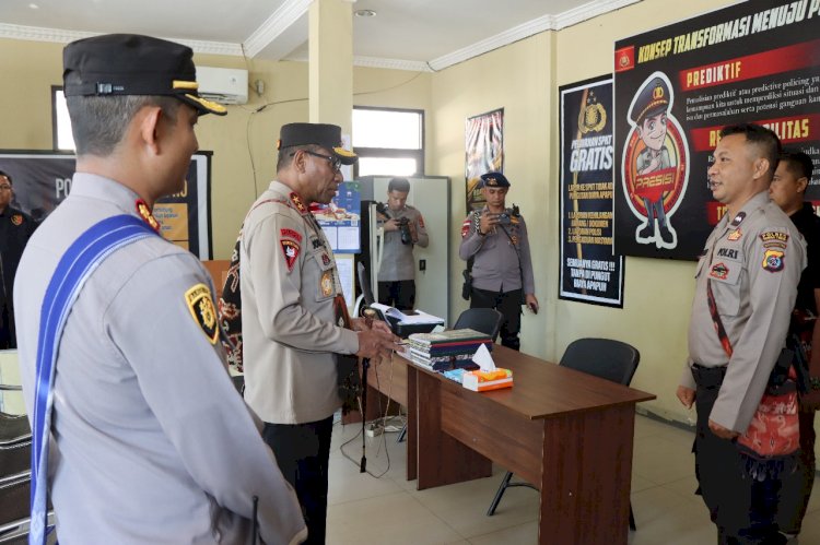 Kunker Hari Ke 2, Kapolda NTT Lakukan Pengecekan Sentral Pelayanan Publik Di Polres Sumba Timur.