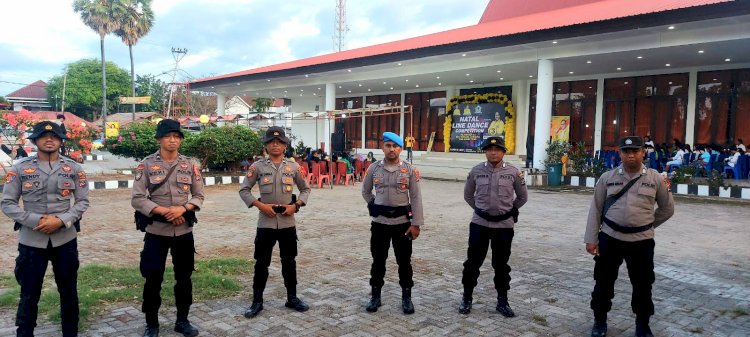 Personil OMB Polres Sumba Timur Lakukan PAM Kegiatan Kampanye Dihari Ke 5