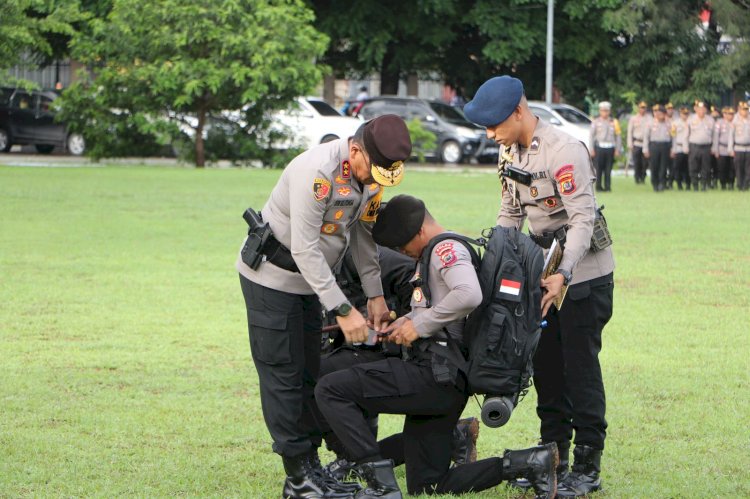 Pastikan Pemilu 2024 Berjalan Aman dan Lancar, Kapolda NTT Geser Ratusan Anggotanya BKO Sembilan Polres Amankan TPS.