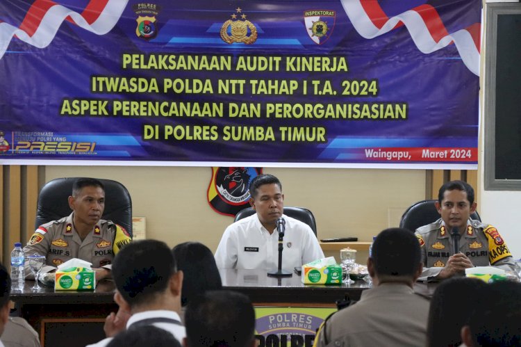 Itwasda Polda NTT Lakukan Audit Kinerja Tahap I Tahun 2024 Di Polres Sumba Timur