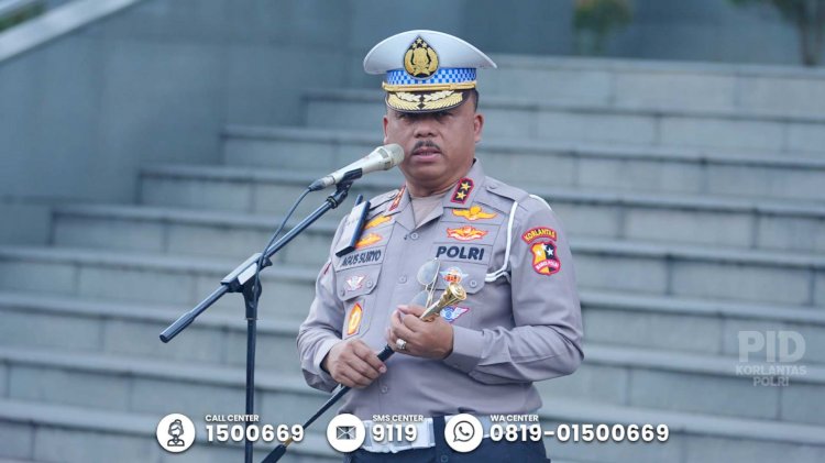 Korlantas Polri Gelar Apel dan Halal Bihalal Idul Fitri 1446 H, Kakorlantas Apresiasi Kinerja Polantas dalam Operasi Ketupat 2025