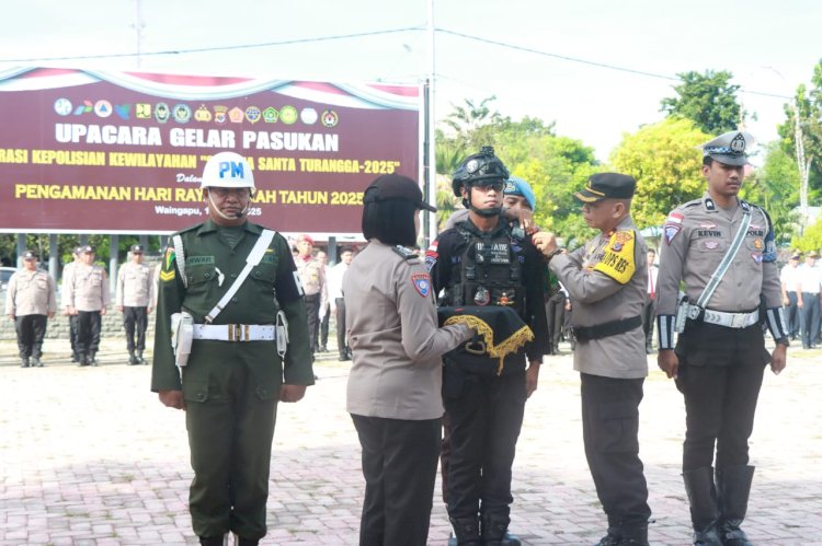 Polres Sumba Timur Gelar Pasukan Operasi Semana Santa Turangga 2025 dalam Rangka Pengamanan Hari Raya Paskah