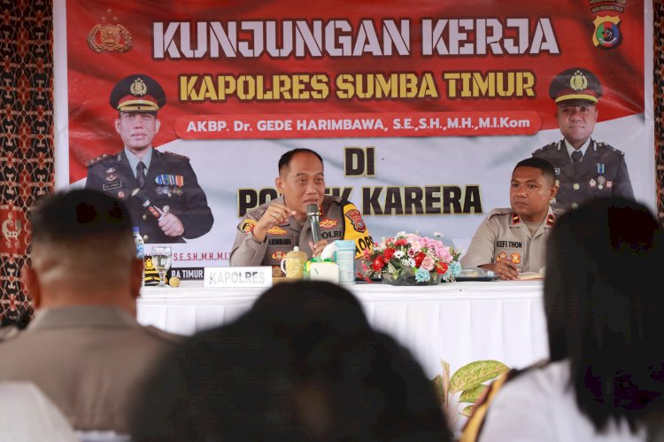 Kapolres Sumba Timur Lanjutkan Kunjungan Kerja, Sasar Dua Polsek Wilayah Selatan