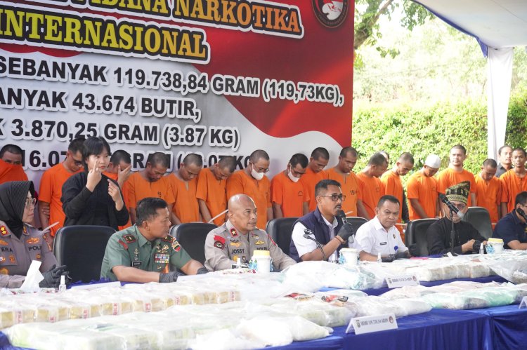 Polda Riau Gelar Pemusnahan Barang Bukti Narkoba