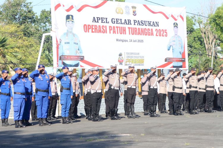 Apel Gelar Pasukan Operasi Patuh Turangga 2025 Polres Sumba Timur, Fokus Utama Keselamatan Pengguna Jalan