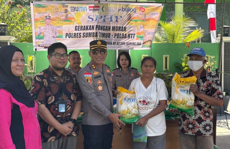 Dukung Ketahanan Pangan, Polres Sumba Timur Luncurkan Gerakan Pangan Murah
