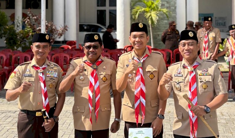Kapolres Sumba Timur Hadiri Upacara Peringatan Hari Pramuka Nasional ke-64