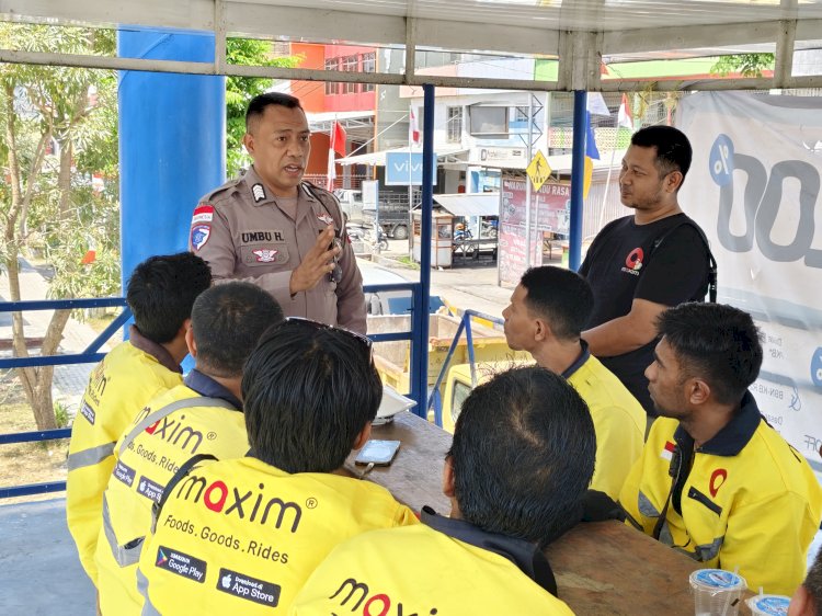 Gelar Sosialisasi, Kanit Kamsel Ajak Ojol Jadi Mitra Jaga Kamtibmas
