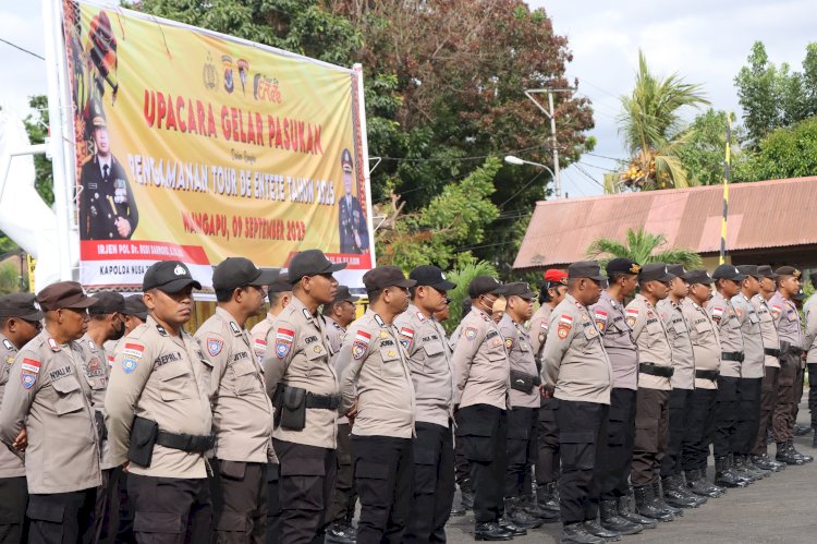 Polres Sumba Timur Polda NTT, Gelar Pasukan Jelang Pengamanan Tour De En Te Te