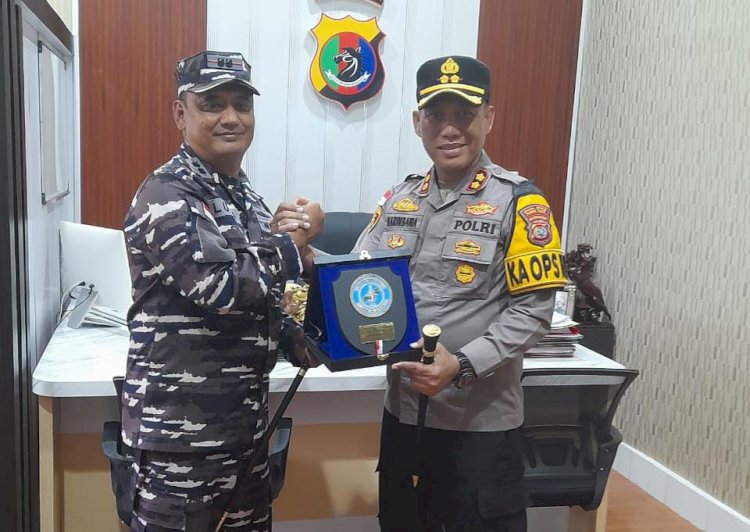 Silaturahmi Danlanal Pulau Rote ke Polres Sumba Timur, Perkuat Koordinasi Antarinstansi