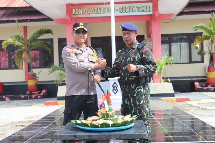 Peringati HUT Brimob, Kapolres Sumba Timur Tegaskan Kolaborasi Pengamanan Tetap Prioritas