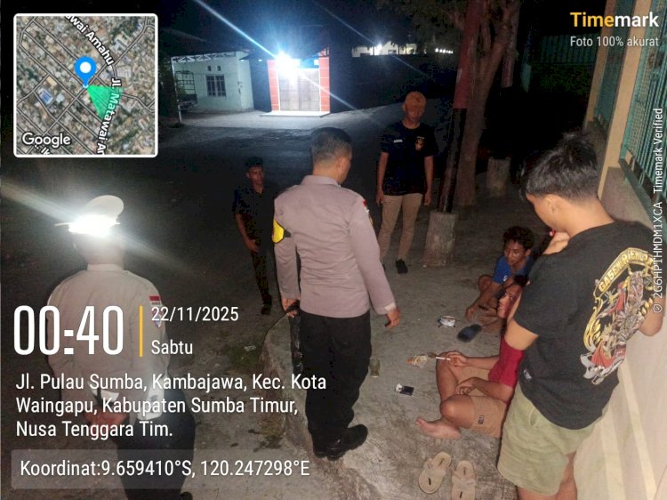 Patroli Malam Polres Sumba Timur Ditingkatkan, Fokuskan Pengamanan di Titik Rawan