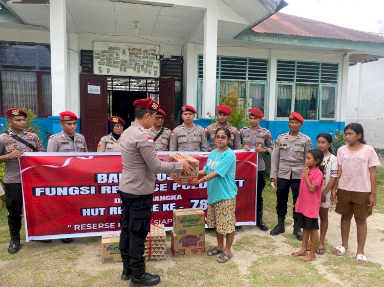 Rayakan HUT Reserse Polri ke-78, Reserse Polres Sumba Timur Tebar Kepedulian di SLB Kanatang