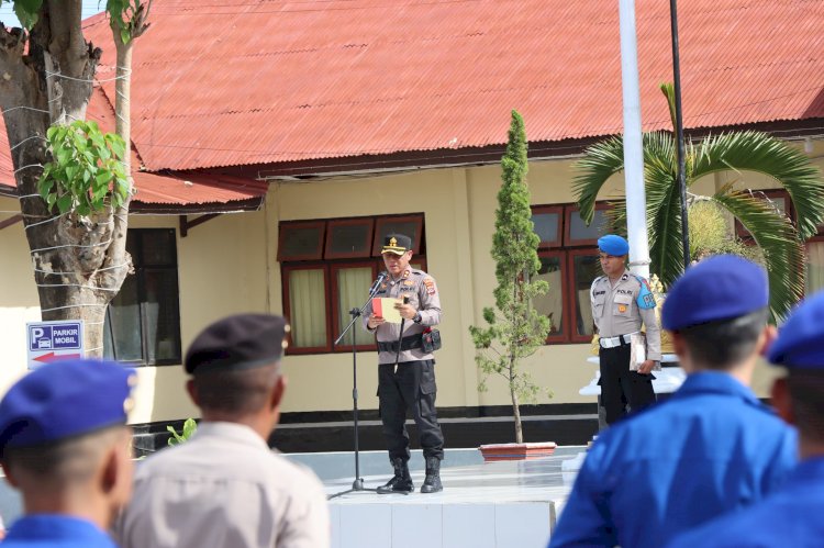 Kapolres Sumba Timur Pimpin Apel Gelar Pasukan Operasi Ketupat Turangga 2026