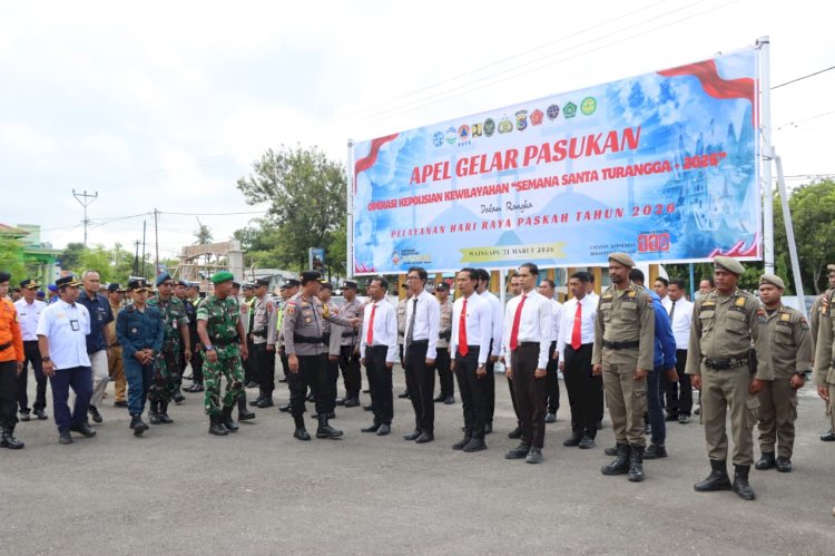 Pastikan Pengamanan Paskah, Polres Sumba Timur Gelar Apel Operasi Semana Santa Turangga 2026
