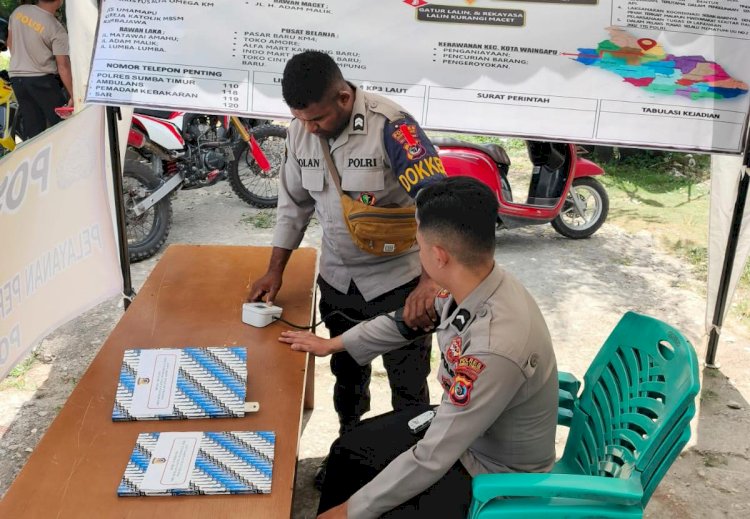 Jaga Kesiapan Anggota, Satgas Banops Ops Semana Santa Lakukan Cek Kesehatan Personel