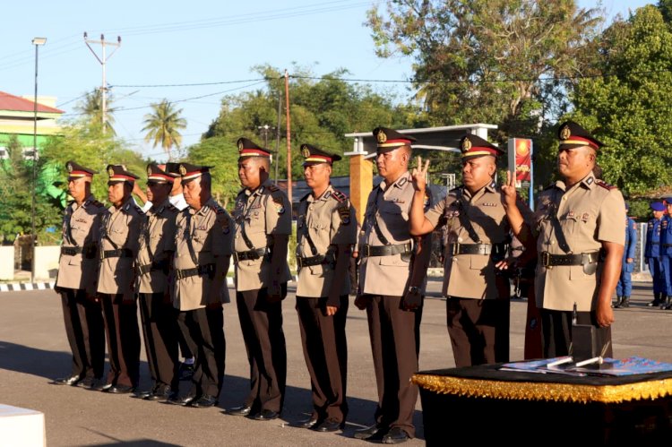 Rotasi Jabatan, Kapolres Sumba Timur Pimpin Upacara Pelantikan dan Sertijab Sejumlah Pejabat