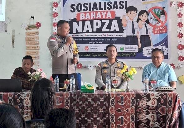Bentengi Pelajar dari Bahaya Narkoba, Polsek Pandawai Edukasi Siswa SMP Negeri 1 Pandawai