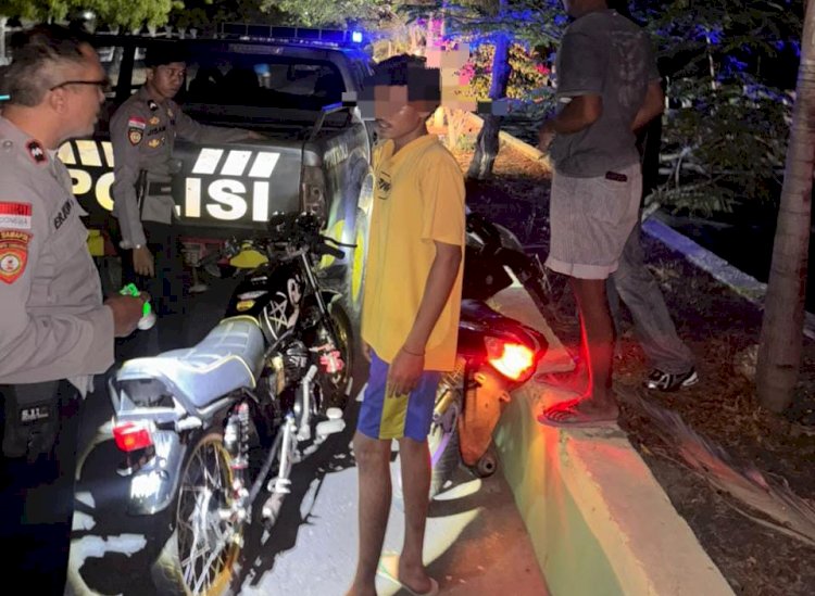 Polres Sumba Timur Respons Aduan Warga, Motor Berknalpot Brong Diamankan