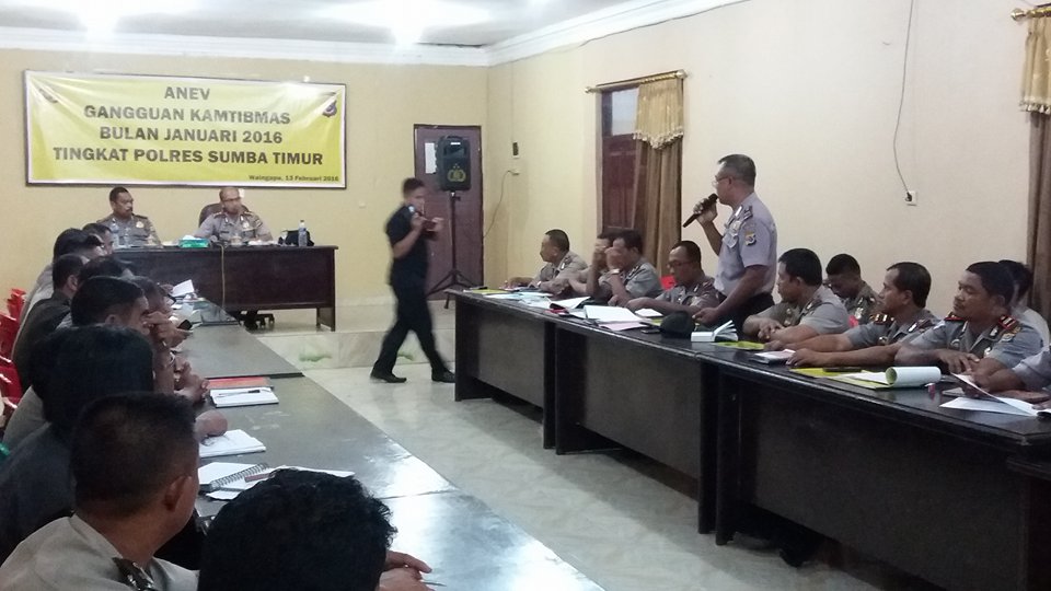 Pimpin Anev, Kapolres Sumba Timur NTT Minta Jajarannya Waspadai Kasus Curas