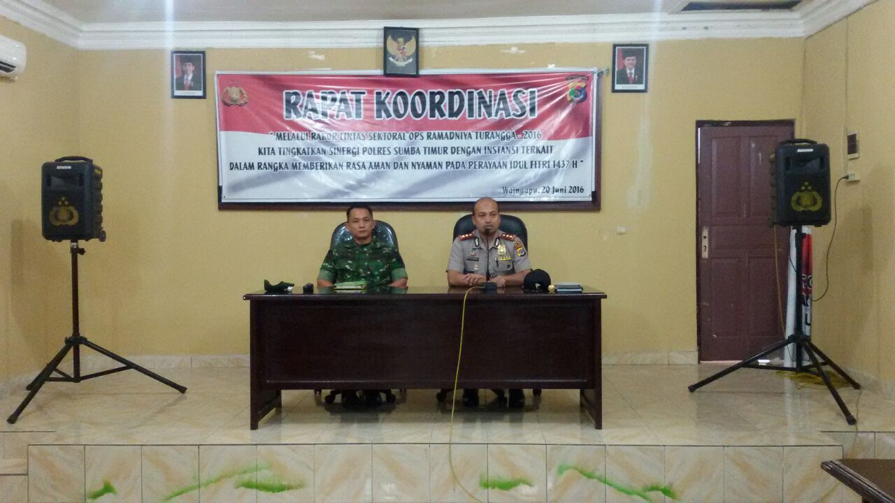 Polres Sumba Timur Gelar Rakor Lintas Sektoral Ops Ramadniya Turangga 2016