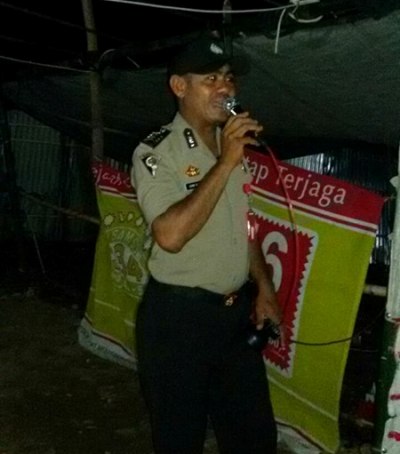 Hadiri Kegaiatan Malam Dana Bhabinkatibmas Kelurahan Mauliru Imbau Warga Jaga Situasi Kamtibmas