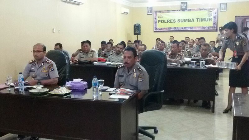 Polres Sumba Timur Ikuti Vicon Kadivpropam Mabes Polri